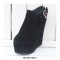 Round Toe Wedges Heels Platforms Buckle Straps Pumps - Black