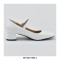 Pointed Toe Block Heels Buckle Straps Mary Janes Shoes - Dark Blue