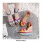 Platform Peep Toe Rainbow Mushroom Wedge Ankle Strap Sandals  - Blue