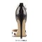 Pointed Toe Stiletto Heels Polka Dots Ankle Transparent Straps Pumps - White Patent