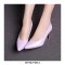 Pointed Toe Golden Stiletto Heels Pastel Pumps - Purple