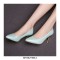 Pointed Toe Golden Stiletto Heels Pastel Pumps - Sky Blue