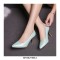 Pointed Toe Golden Stiletto Heels Pastel Pumps - Sky Blue