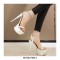 Peep Toe Stiletto Heels Platforms Ankle Straps Sandals - Silver