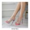 Light Up Italian Heels Peep Toe Ankle Strap Glowing Platform 5 Inch Heel Sandals - Gold