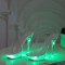 Light Up Italian Heels Peep Toe Ankle Strap Glowing Platform 5 Inch Heel Sandals - Light Green