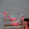 Light Up Italian Heels Peep Toe Ankle Strap Glowing Platform 5 Inch Heel Sandals - Red