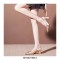 Pointed Toe Chunky Heels Slingback Buckle Straps Vintage Sandals Pumps - Gold