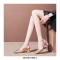 Pointed Toe Chunky Heels Slingback Buckle Straps Vintage Sandals Pumps - Gold