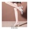 Pointed Toe Chunky Heels Slingback Buckle Straps Vintage Sandals Pumps - Silver