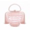 Folding Designed Acrylic Beach HandBag - Light Pink