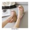 Peep Toe Knitted Straw Flowers Wedges Ankle Buckle Straps Sandal  - Pink