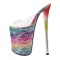 Fly High Peep Toe Transparent Platform Stiletto Heels Summer Party Pumps - Clear PVC