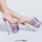 Fly High Peep Toe Transparent Platform Stiletto Heels Summer Party Pumps - Clear PVC