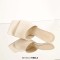 Square Open Toe Stiletto Heels Elegant Sandals - Beige Faux Leather