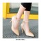 Pointed Toe Stiletto Heels Ankle Straps Pumps  - Beige