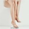 Open Square Toe Kitten Heel Slip On Transparent Clear Summer Sandals - White PVC