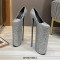 Round Toe Stiletto Heels Glossy Sequins Platforms Pumps - Silver