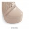 Stiletto Heels Platfom Ankle Mesh Summer Booties - Nude