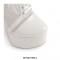 Stiletto Heels Platfom Ankle Mesh Summer Booties - White