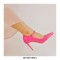 Stiletto Heels Pointed Toe Mary Janes Patent Pumps - Pink