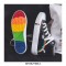 Soho Lace-Up Rainbow Canvas Ankle Sneakers -  White