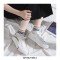 Soho Lace-Up Rainbow Canvas Sneakers -  White