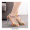 Peep Toe Ankle Buckle Straps Italian Style 2.75 Inches Heels Wedding Dorsay Pumps - Multicolor