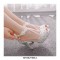 Peep Toe Ankle Buckle Straps Italian Style 3.9 Inches Heels Wedding Dorsay Pumps - White