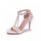 Peep Toe Ankle Buckle Straps Italian Style 3.5 Inches Heels Wedding Dorsay Pumps - White