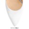 Pointed Toe Flower Rhinestones Stiletto Heels Party Pumps - White Satin Fabric