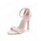 Peep Toe Ankle Buckle Straps Beads Italian Style 4.3 Inches Heels Wedding Dorsay Pumps - White