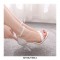 Peep Toe Ankle Buckle Straps Beads Italian Style 4.3 Inches Heels Wedding Dorsay Pumps - White
