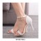 Peep Toe Ankle Buckle Straps Beads Italian Style 4.3 Inches Heels Wedding Dorsay Pumps - White