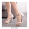 Peep Toe Ankle Buckle Straps Beads Italian Style 4.3 Inches Heels Wedding Dorsay Pumps - White