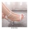 Peep Toe Ankle Buckle Straps Beads Italian Style 2.7 Inches Heels Wedding Dorsay Pumps - White