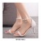Peep Toe Ankle Buckle Straps Beads Italian Style 2.7 Inches Heels Wedding Dorsay Pumps - White