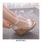 Peep Toe Platforms T Straps Wedges Bride Wedding Sandals - White