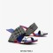 Peep Toe Genuine Leather Strange Heels Sandals Slippers - White Black Dot