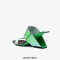 Peep Toe Genuine Leather Strange Heels Sandals Slippers - Green