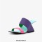 Peep Toe Genuine Leather Strange Heels Sandals Slippers - Purple