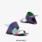 Peep Toe Genuine Leather Strange Heels Sandals Slippers - Purple