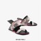 Peep Toe Genuine Leather Strange Heels Sandals Slippers - Snake