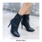 Stiletto Heels Pointed Toe Ankle Buckle Straps Lace Up with Side Zipper - Blue