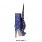 Pointed Toe Stiletto Heels Ankle Lace Up Butterfly Wings Sequin Boots with Zipper - Blue