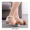 Peep Toe Ankle Buckle Straps Low Wedges Heels Platforms Sandals - Red