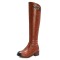 Round Toe Knee Highs Vintage Rustic Rider Biker Side Zipper Boots - Yellow