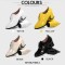 Round Toe Chunky Heels Loafer British Style Low Top Loafers - Yellow