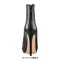 Peep Toe Low Platforms Stiletto Heels Rivets Punk Gothic Back Zipper Ankle Highs Booties - Black Faux Leather