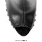 Peep Toe Low Platforms Stiletto Heels Rivets Punk Gothic Back Zipper Ankle Highs Booties - Black Faux Leather